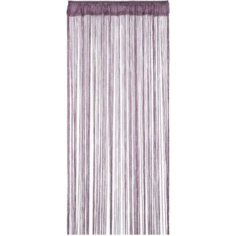 BUNTHAUS Rideau à Franges Paillette 90x200 cm Violet Foncé, Rideau Moustiquaire pour Porte, Fenêtre, Décoration de Maison et Événements
