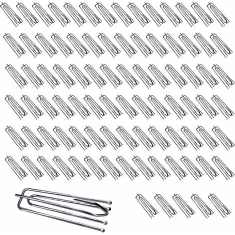 60 ganci per tende in acciaio inossidabile - 4 clip per tende plissettate, 4 ganci terminali per tende (1/5)