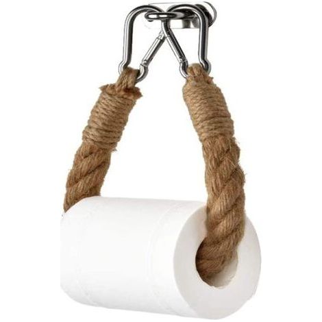 Retro-Handtuchhalter aus Seil für Toiletten, Vintage-Handtuchhalter, Toilettenpapierhalter, Toilettenpapierhalter aus Seil (1/4)