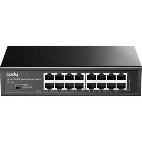 Cudy FS1016 switch di rete Fast Ethernet (10/100) Nero
