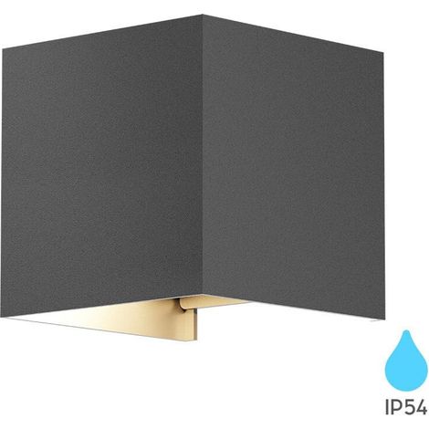 Applique murale carrée extérieure 1xG9 IP54 Gris (1/4)