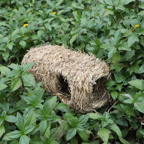 Handmade straw-woven creative pet bird nest, oval bird house garden decoration made of mountain grass materials (1/5)