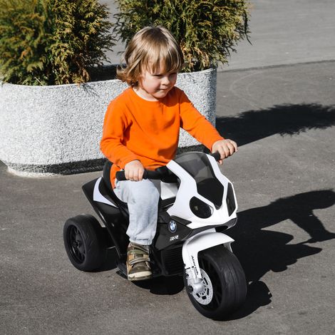 Moto électrique enfant 18-36 mois BMW S1000RR, vitesse 2,5 km/h, charge 20 kg, 66 x 37 x 44 cm, noir