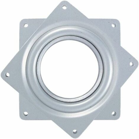 BUNTHAUS 4 Plate-forme rotative paresseuse carrée Plaque pivotante à 360 degrés avec roulements à billes en acier Multi-usages pour support de table de bureau TV, anti-corrosion, antirouille