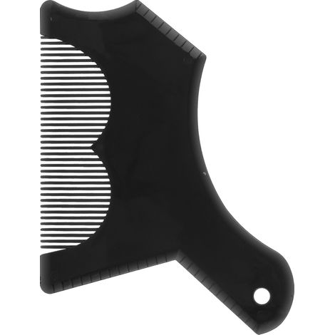 Outil de mise en forme de la barbe en plastique, gabarit de mise en forme de la ligne des cheveux de la barbe, peigne de précision pour la taille de la barbe pour hommes, noir (1/5)