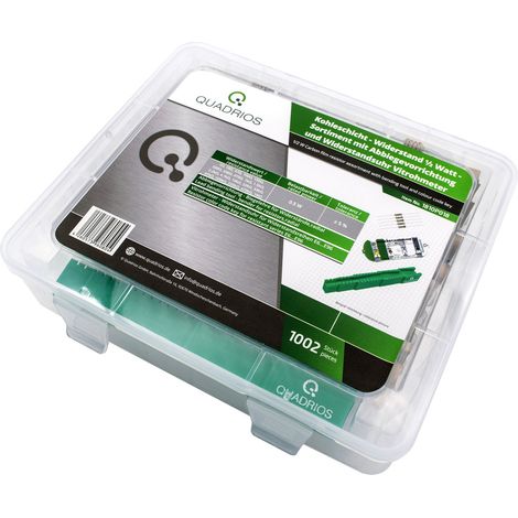 Quadrios 1810P018 Kohleschicht-Widerstand Sortiment axial bedrahtet 0207 0.5 W 5 % 1000 Teile (1/4)