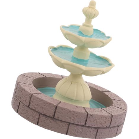 Miniatur-Kunstharzbrunnen, eleganter, beruhigender Zimmerbrunnen für Büro und Regale, entspannende Dekoration für Arbeitsbereiche oder kleine Räume (1/5)