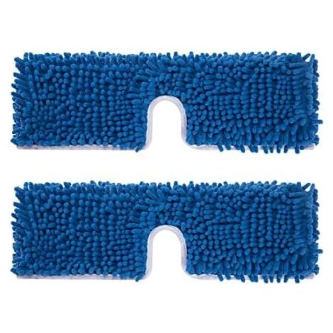 Paquete de 2 cabezales de repuesto acolchados para sistemas de fregona de microfibra de doble acción, cabezales de repuesto para uso húmedo y seco, superficie de doble cara lavable a máquina (1/5)