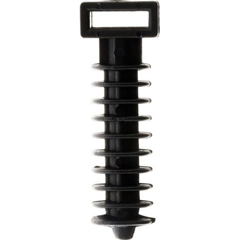 Zenitech – Lot de 50 embases noires pour chevilles – Fixation sécurisée pour tubes de différents diamètres – Compatible avec collier de serrage adapté