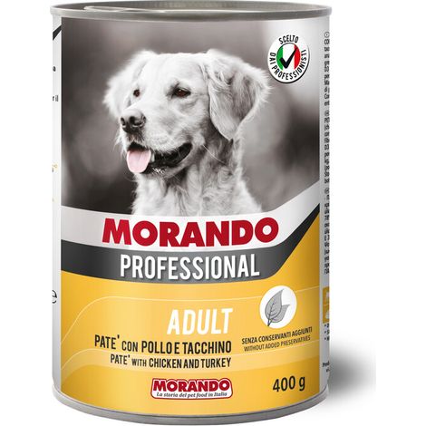CIBO CANE MORANDO LATT  400 G PAT POLLO TACCH- 24,0 pz