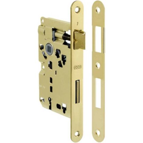 5 x PATENT SERRATURA OTTONATA AGB Q.8/70 50 MM B.TONDO