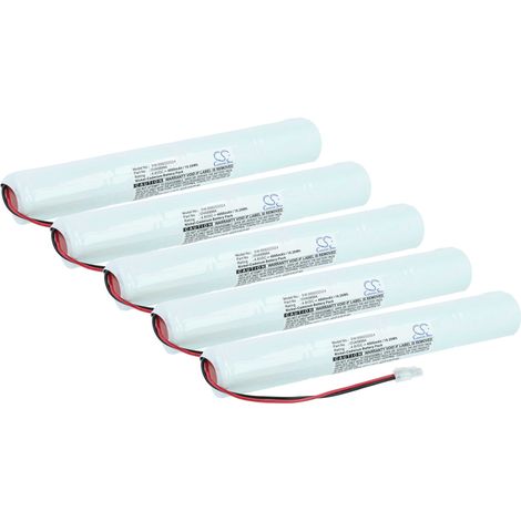 vhbw 5x Akku Ersatz für Schneider OVA58994 für Fluchtweg, Notfallbeleuchtung (4000 mAh, 4,8 V, NiCd)