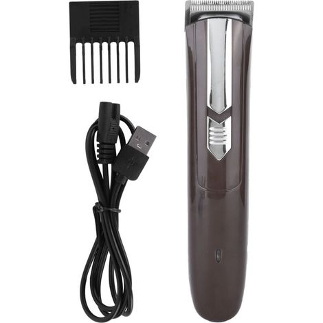 Tondeuse à Cheveux Électrique Rechargeable USB Professionnelle - JINFGERNE - Lame en Acier Inoxydable, Peigne Réglable, Conception Ergonomique et Silencieuse
