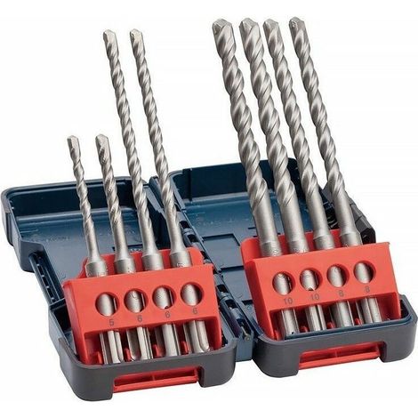 Caja de 8 brocas para hormigón SDS Plus-3 (Diámetro: D 5-6-8-10mm) BOSCH