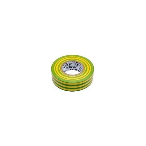 Nastro isolante elettrico 19mmx20mx0.13mm, giallo-verde YT-81655 yato