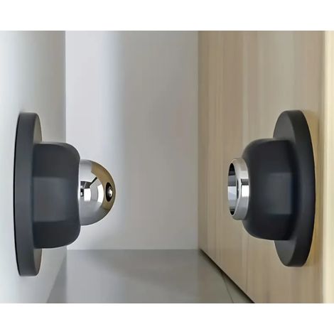 Butée de porte courte, butée de porte magnétique puissante pour faible espace entre les portes, butée de porte sans perçage avec ruban adhésif 3D, butée de porte en silicone anti-choc