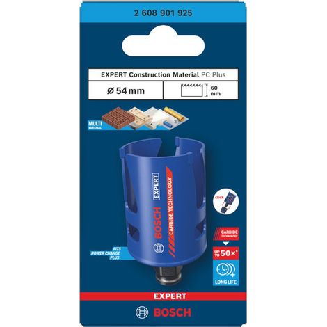 Bosch EXPERT Lochsäge Construction Material Power Change Plus, 54 x 60 mm