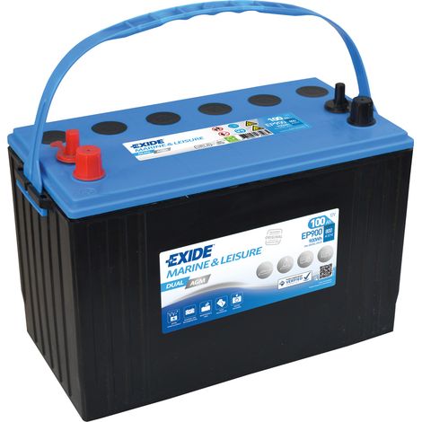 Marinebatterie Exide ep900 12V 100Ah 720A Startleistung (1/3)