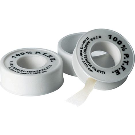 Idrobric Nastro sigillante PTFE Bianco 12mm x 12m per idraulica (1/3)