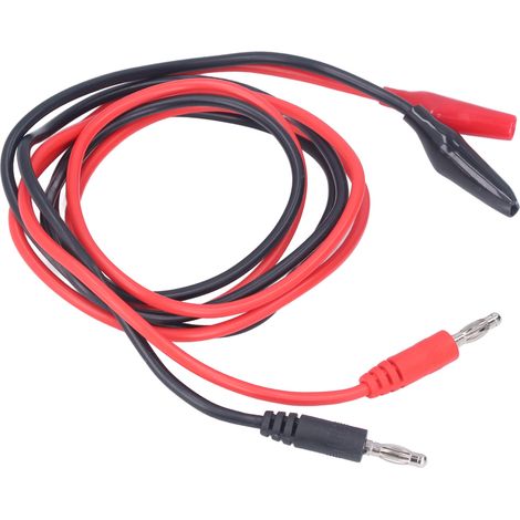 Cordons de test à pinces crocodile et fiches banane pour multimètre, testeur électrique 2000V 20A 104cm 41in (1/5)