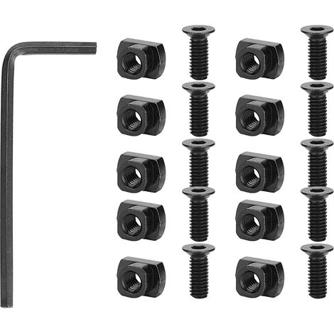 Lot de 10 vis et écrous M-Lok en acier pur résistant pour rails Mlok (1/5)
