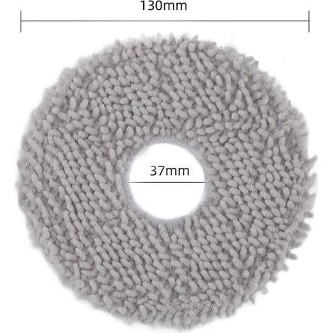 Ortviai Lot de 6 lingettes lavables pour robot aspirateur laveur Midea V10/V12/W11 – microfibre grise (1/4)