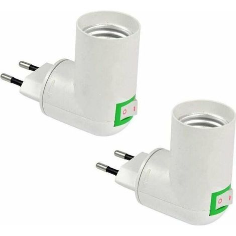 Lot de 4 douilles E27 avec interrupteur sans fil, culot d'ampoule, douilles en plastique à lumière rapide pour éclairage de garage (1/5)