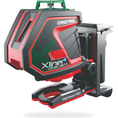 Laser Ligne G360 KIT Vert + Support Mural - Niveau Portée 40m - 2 Lignes - Livré avec Accessoires
