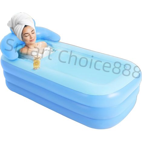 Baignoire Gonflable, Matériau PVC, Dimensions 160 x 84 x 64 cm, Compatibilité de Hauteur Maximale 1,85 m, Compatibilité de Poids Maximale 100 kg, Style Autonome (1/5)