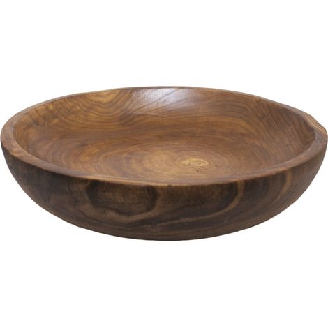 Coupe Décorative en Bois Vide-Poches pour Salon et Entrée Coloris Bois 45 x 45 x 9 cm - PANGIVO (1/4)