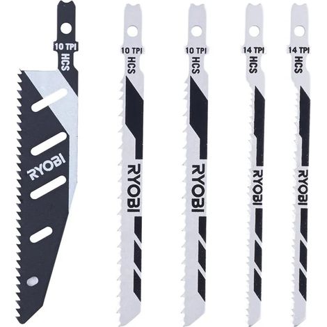 128966 Ryobi Stichsägeblatt-Set 5-teilig (1/3)