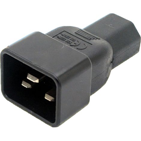 Adaptateur C13 vers C20 - 10 A vers 16 A - Conforme IEC 60320 - Pour Serveurs et Équipements Réseau - 1 Pièce