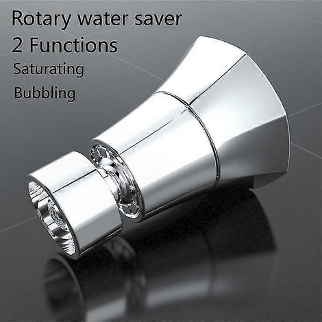 Raccord de douche rotatif avec embouts de robinet argentés, lot de 2 aérateurs économiseurs d'eau, filtre mélangeur pivotant, accessoires de plomberie pour évier, finition chromée (1/5)