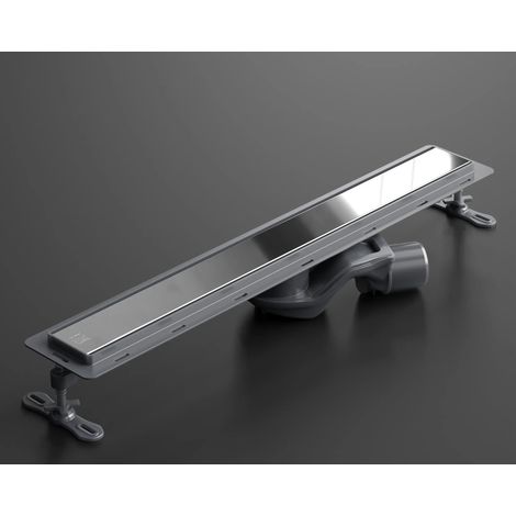 Linearer Abfluss, Silberglanz  360°-Siphon  61 l/min  60 cm