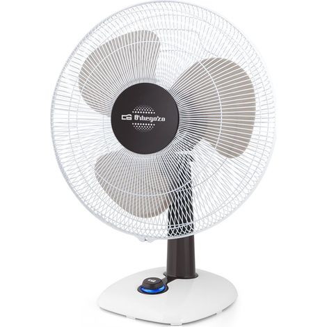 Orbegozo TF 0123 Ventilateur de bureau - Débit d'air puissant et uniforme - Design moderne et élégant - Fonction d'oscillation et inclinaison réglable - Silencieux et sûr