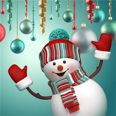 3D-Weihnachts-Treppenaufkleber, wasserfest, Familiendeko Schneemann (1/5)