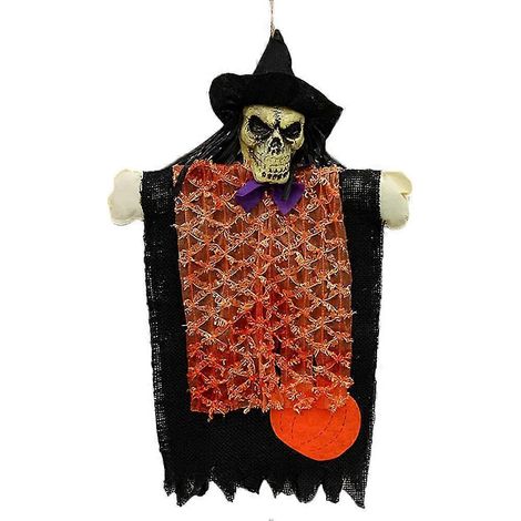 Couronne de crânes, décorations d'horreur, squelettes d'Halloween grandeur nature, accessoires de squelettes d'Halloween