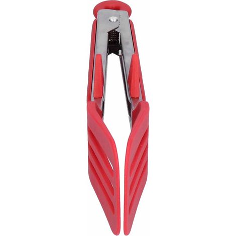 Grillzange aus Edelstahl und Silikon, rot, 23 cm, zum Grillen von Steaks und Gebäck, praktisches Küchenutensil für Zuhause. (1/5)