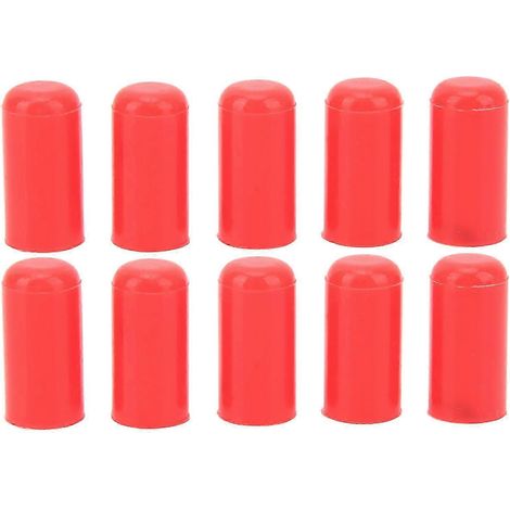 Lot de 10 bouchons de tuyau d'admission d'air de 6 mm en silicone résistant à l'usure, flexibles et étanches, rouges. (1/4)