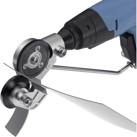 Accessoire de coupe de plaque de perceuse électrique, adaptateur de coupe de tôle amélioré 2024 – Coupe de plaque métallique – Fixation de perceuse métallique pour feuilles de fer,