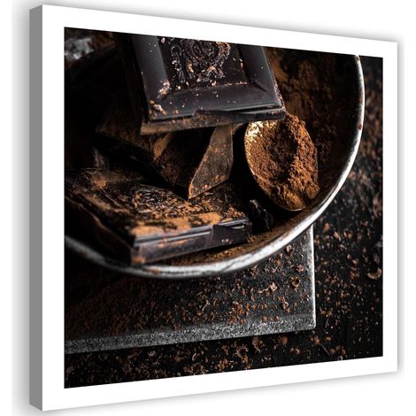 Tableau sur toile Chocolat Cacao 40x40 (1/5)