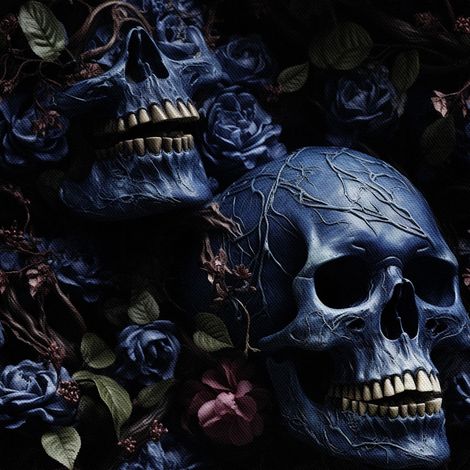 Tela decorativa para exteriores Oxford - Motivo de calavera I DX5033 (1/5)