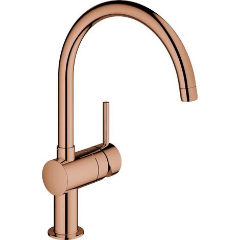 Mitigeur d'évier monocommande Minta 32917 or rose vif