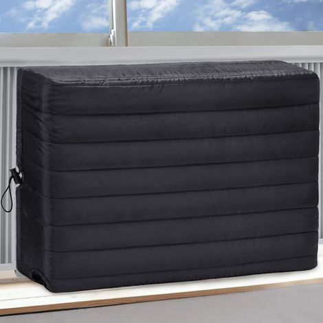Housse de protection pour climatiseur de fenêtre intérieur, en tissu matelassé, avec sac de rangement, anti-poussière et imperméable, 17133 pouces (1/5)