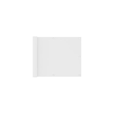 Weißer Balkonvorhang, 75 x 600 cm, Oxford-Gewebe - Crezuo (1/4)