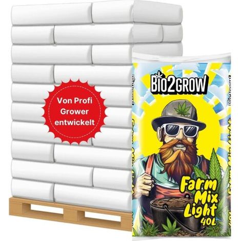 Bio2Grow Farm Mix 40 Liter 60 Säcke – Blumenerde Großpack (1/5)