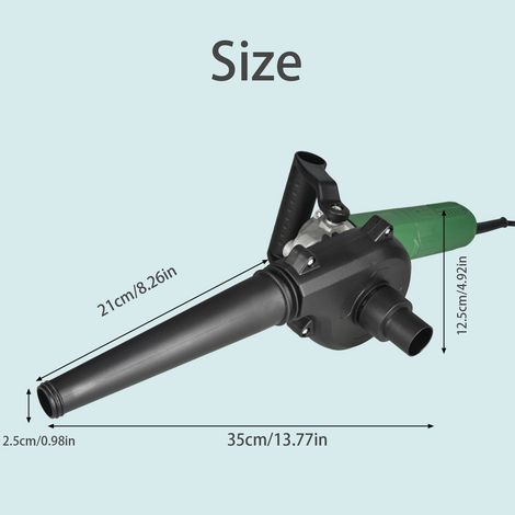 Meuleuse d’Angle Convertible en Souffleur/Aspirateur 2-en-1 Multi-Fonction avec Poignée pour Jardin Garage Bois (1/5)