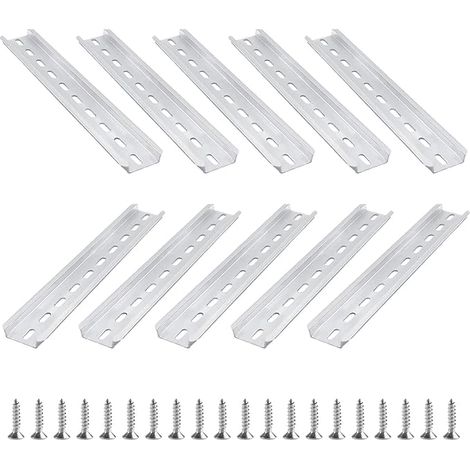 Aluminium DIN Rail 300 mm Length For electrical distribution cabinet, rail mounting, width 35 mm, height 0.8 cm (1/5)