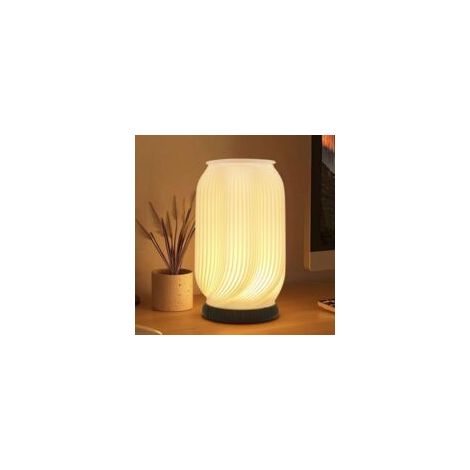 Vasenförmige Nachttischlampe fürs Schlafzimmer – Dreifarbig, 9 Helligkeitsstufen, ideal für Büro oder Wohnzimmer – 1 Stück – Crezuo (1/4)