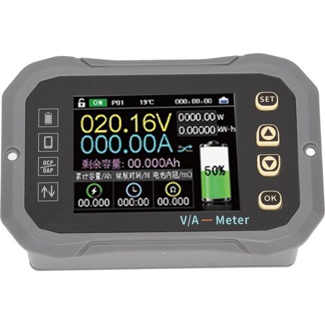 Moniteur de batterie 100 A avec shunt 0-120 V, voltmètre, courantmètre et coulomètre sans fil pour camping-car, voiture, voiturette de golf et bateau. (1/5)